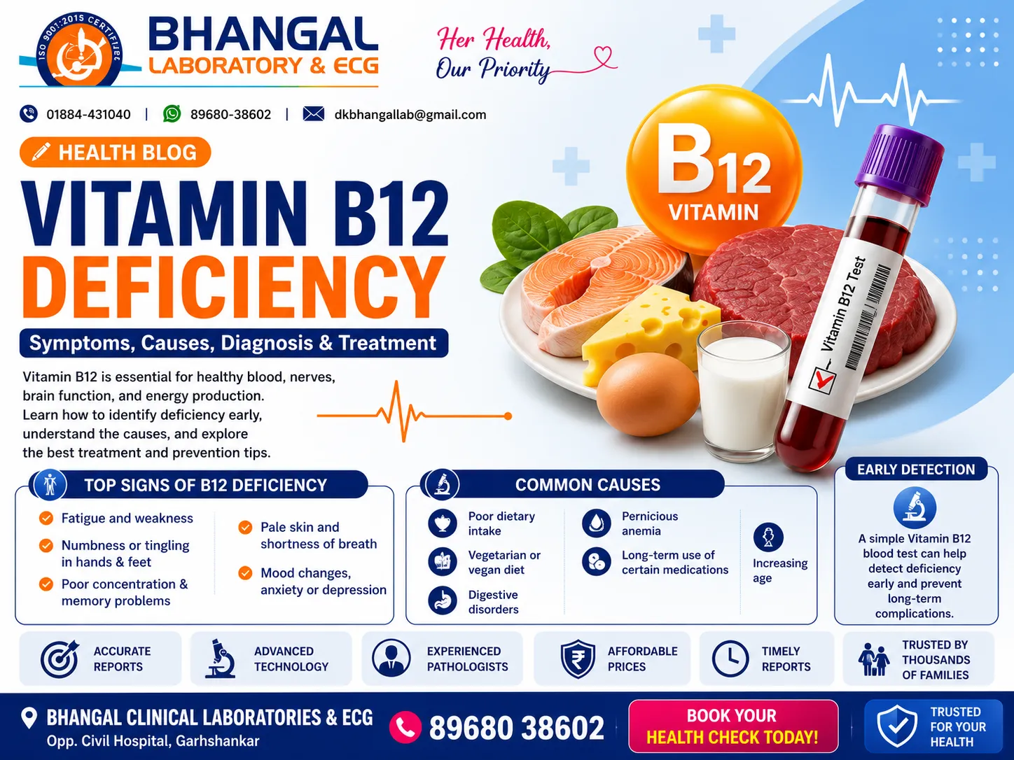 Vitamin B12 Deficiency: Symptoms, Causes, Diagnosis & Treatment