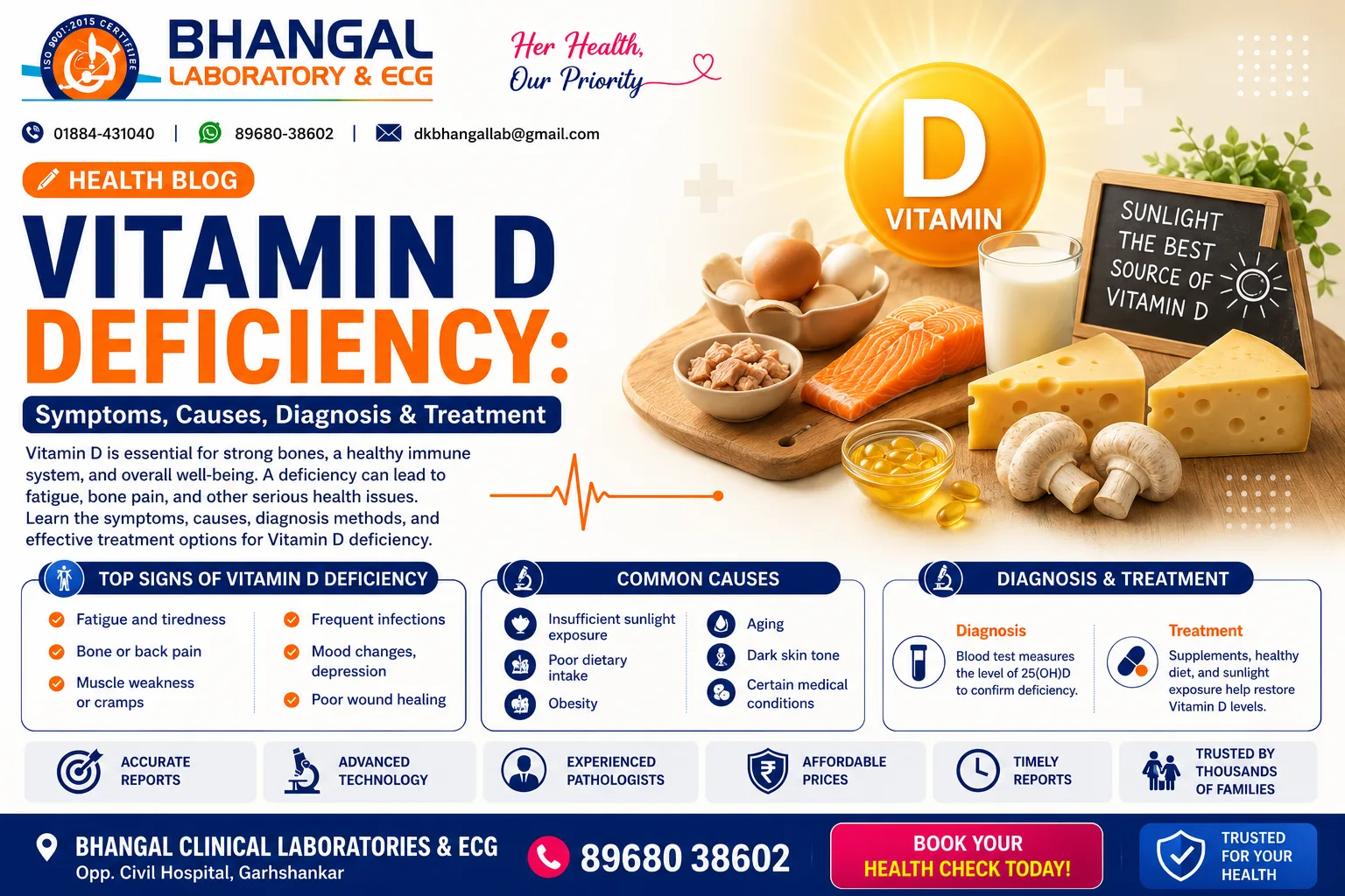 Vitamin D Deficiency: Symptoms, Causes, Diagnosis & Treatment